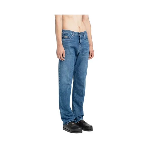 Versace Logo-Patch Stretched Jeans