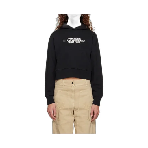 Palm Angels Logo Detailed Hoodie