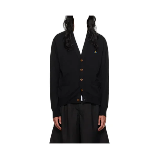 Vivienne Westwood Orb Logo Embroidered V-Neck Cardigan