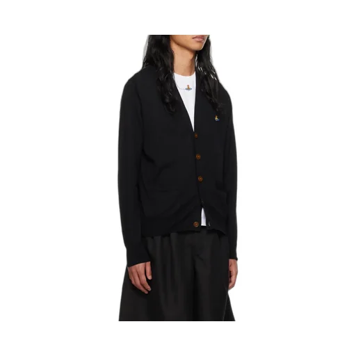Vivienne Westwood Orb Logo Embroidered V-Neck Cardigan
