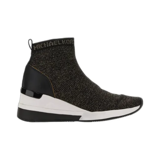 Michael Michael Kors Skyler Metallic Stretch Knit Sock Sneakers