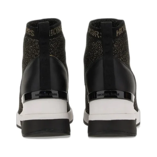 Michael Michael Kors Skyler Metallic Stretch Knit Sock Sneakers