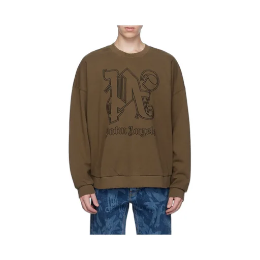 Palm Angels Logo Embroidered Crewneck Sweatshirt