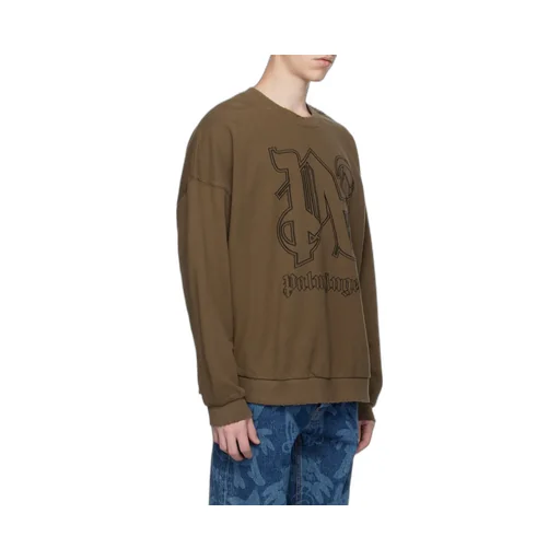 Palm Angels Logo Embroidered Crewneck Sweatshirt