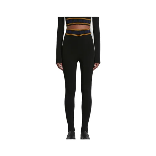 Marni Logo Waistband High Waist Trousers