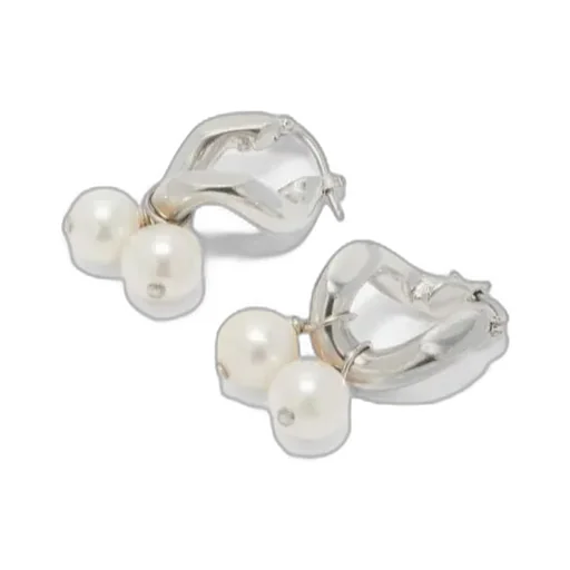 Jil Sander Pearl-Embellished Drop Earrings