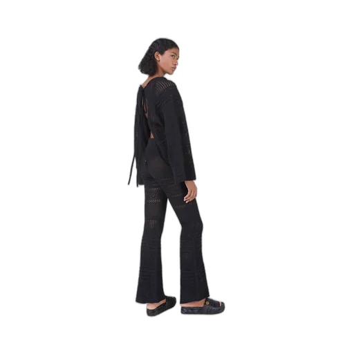 Stella Mccartney Crochet-Knit Crewneck Top