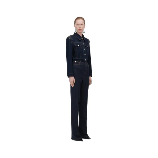 Alexander Mcqueen Cropped Denim Jacket