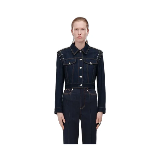 Alexander Mcqueen Cropped Denim Jacket