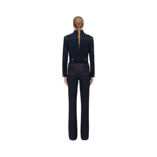 Alexander Mcqueen Cropped Denim Jacket