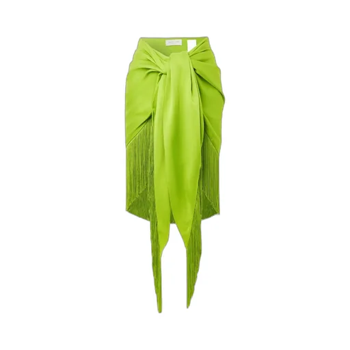 Asymmetrical Fringed Skirt