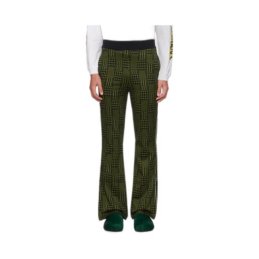 Geometric-Print Slim-Cut Trousers