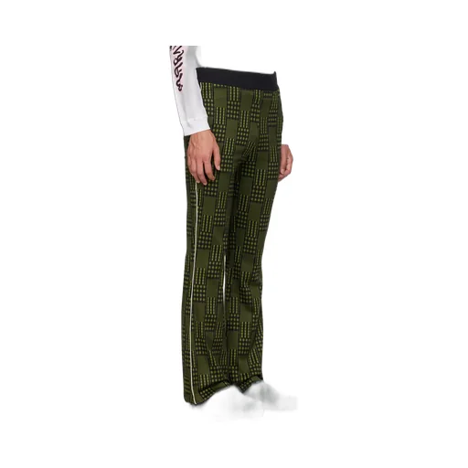 Geometric-Print Slim-Cut Trousers