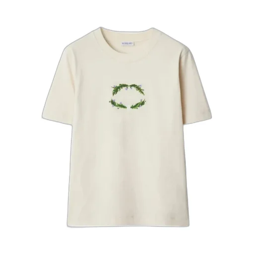 Burberry Logo Embroidered Crewneck T-Shirt