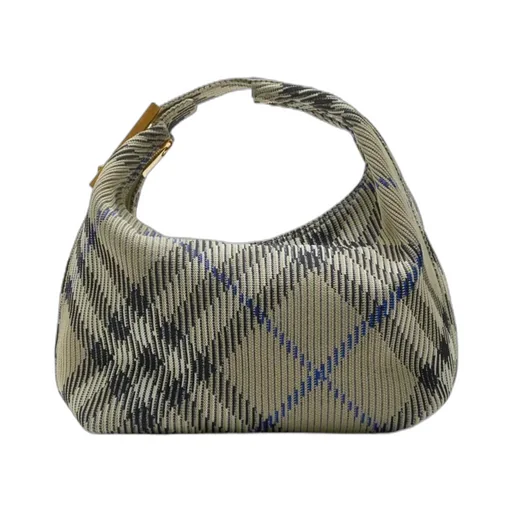Burberry Medium Peg Checked Zipped Tote Bag