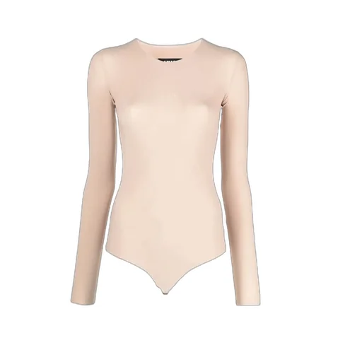 Mm6 Maison Margiela Logo Printed Crewneck Bodysuit