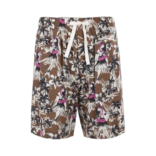 Palm Angels Hula Printed Drawstring Shorts