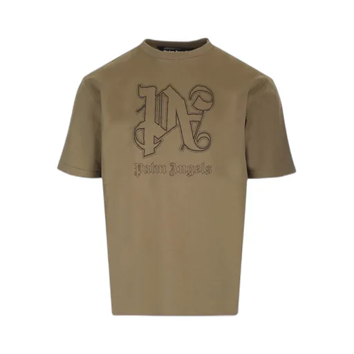 Palm Angels Pa Logo Detailed Crewneck T-Shirt