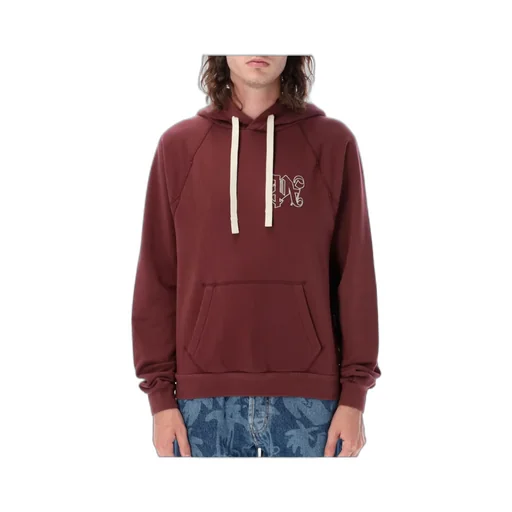 Palm Angels Pa Monogram Embroidered Drawstring Hoodie