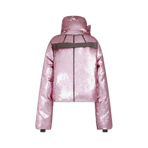 Sequin-Embellished Wool Puffer Jacket