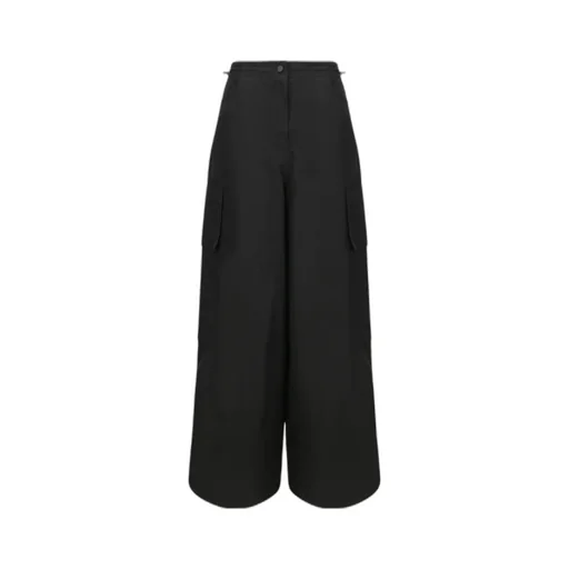 Palm Angels Drawstring Hem Wide Leg Trousers