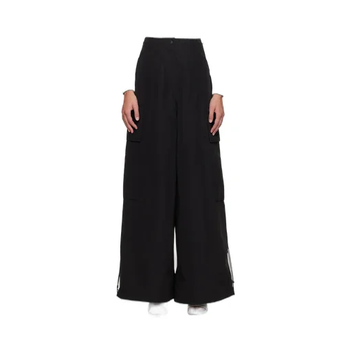 Palm Angels Drawstring Hem Wide Leg Trousers