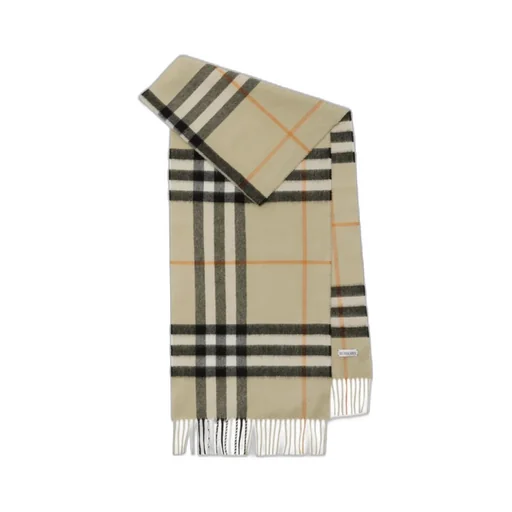 Burberry Checked Fringed-Edge Scarf