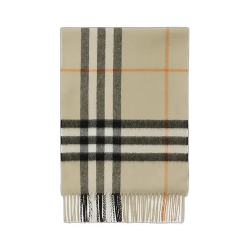 Burberry Checked Fringed-Edge Scarf