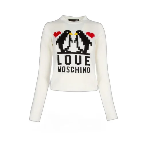 Pattern Inlaid Round Neck Sweater