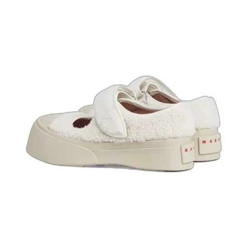 Shearling Touch-Strap Mary Jane Sneakers