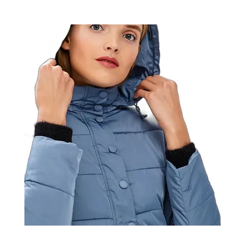 A Cotton-Padded Suit With A Hooded Jacket