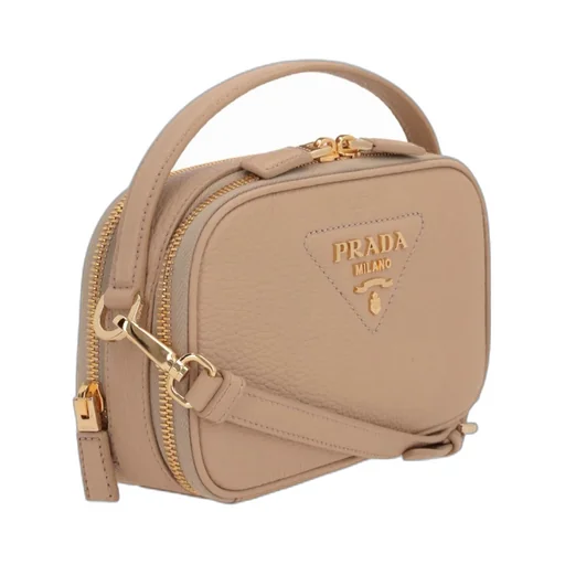Triangle-Logo Leather Tote Bag