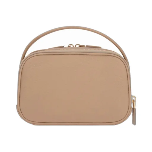 Triangle-Logo Leather Tote Bag