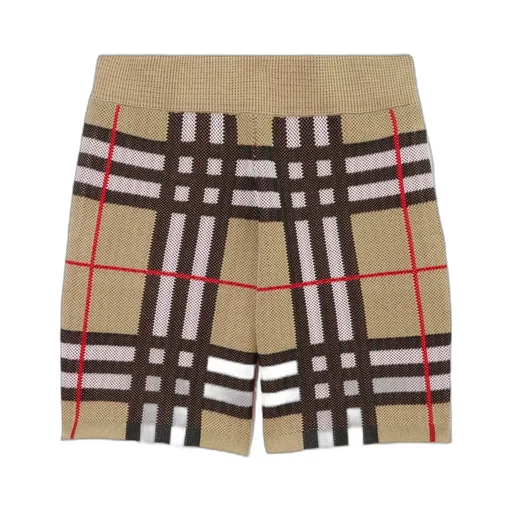 Burberry Checked Knee-Length Knitted Shorts