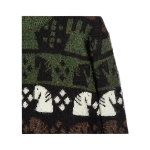 Burberry Pattern Intarsia-Knit Crewneck Jumper