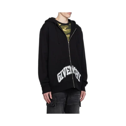 Paris Skull Hoodie In Felpa With Rhinestones