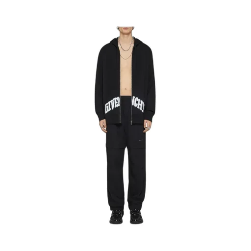 Paris Skull Hoodie In Felpa With Rhinestones