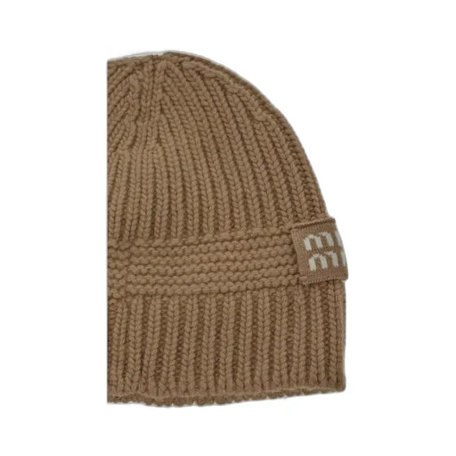 Miu Miu Logo-Intarsia Knitted Beanie
