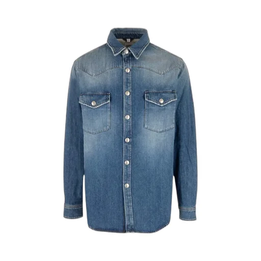 Burberry Long-Sleeved Buttoned Denim Shirt