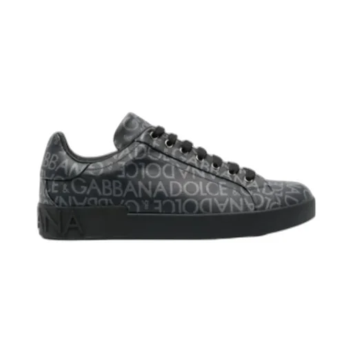Dolce & Gabbana Portofino Logo Jacquard Lace-Up Sneakers