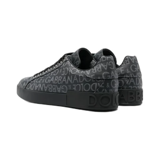 Dolce & Gabbana Portofino Logo Jacquard Lace-Up Sneakers