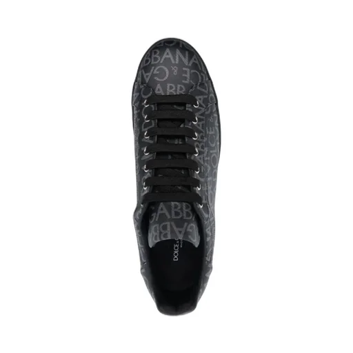 Dolce & Gabbana Portofino Logo Jacquard Lace-Up Sneakers