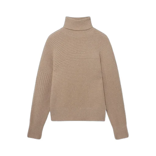 Stella Mccartney Roll-Neck Rib-Knit Cape Jumper