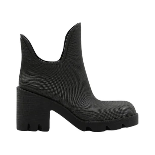 Burberry Marsh Round-Toe Ankle Rain Boots