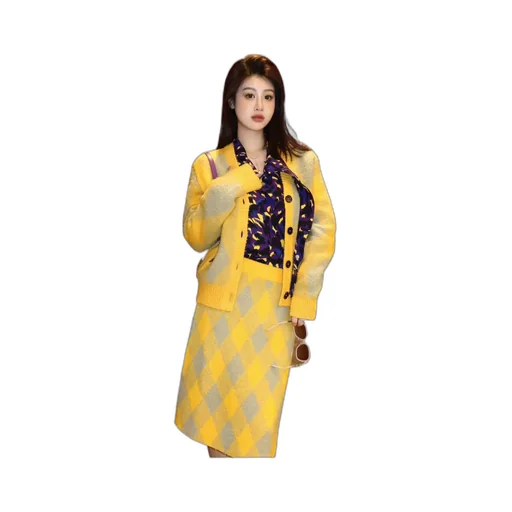 Burberry Checked V-Neck Cardigan