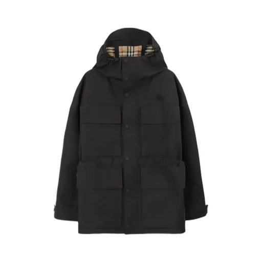 Burberry Patch-Pocket Hooded Parka Coat