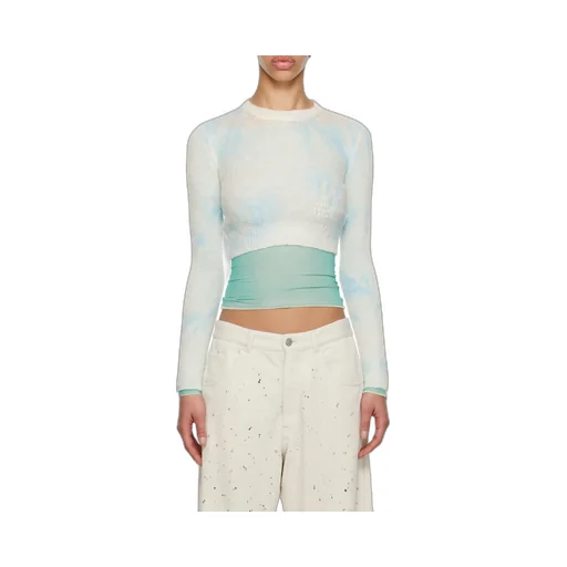 Tie-Dye Knitted Crop Top