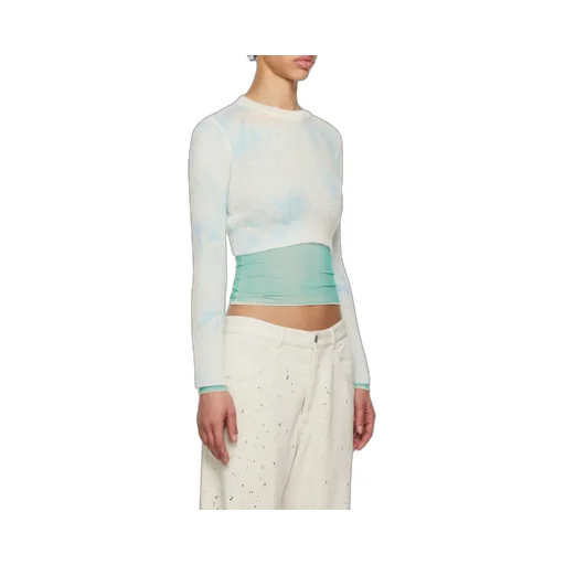 Tie-Dye Knitted Crop Top