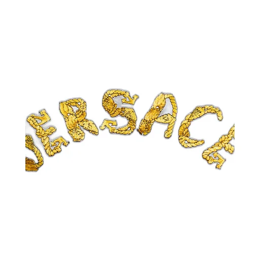 Versace Seashell Baroque Logo Embroidered Crewneck T-Shirt