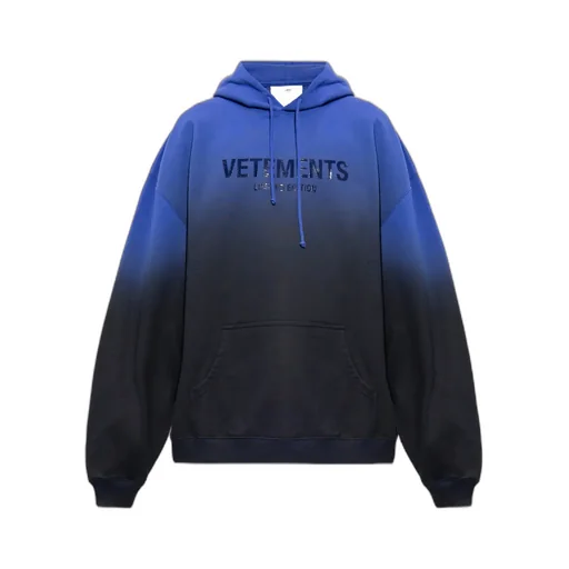 Logo-Print Faded-Effect Hoodie